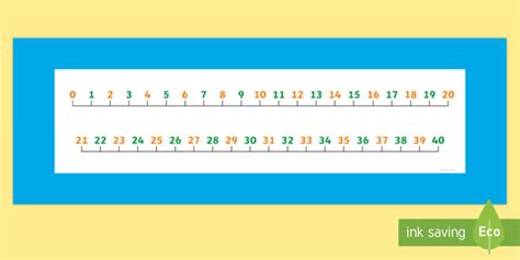 Number Line To 40 Quick And Easy To Use Math Resources