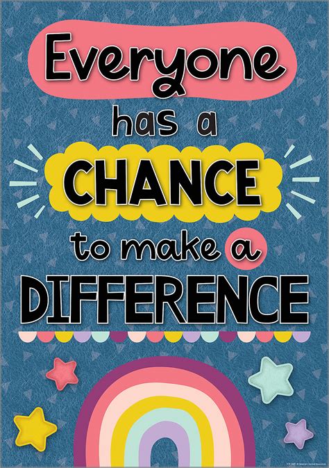 Everyone Has a Chance to Make a Difference Positive Poster - TCR7447 | Teacher Created Resources