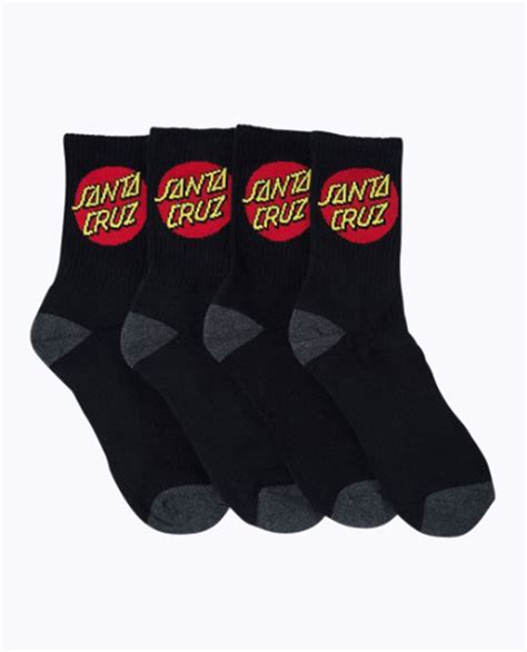 Santa Cruz Classic Dot Sock 4pk Ozmosis Socks