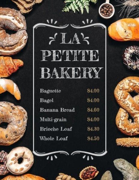 Bakery Menu Template And Ideas For Design Fotor