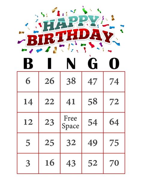 200 Birthday Bingo Cards Pdf Download Instant Printable Fun Etsy