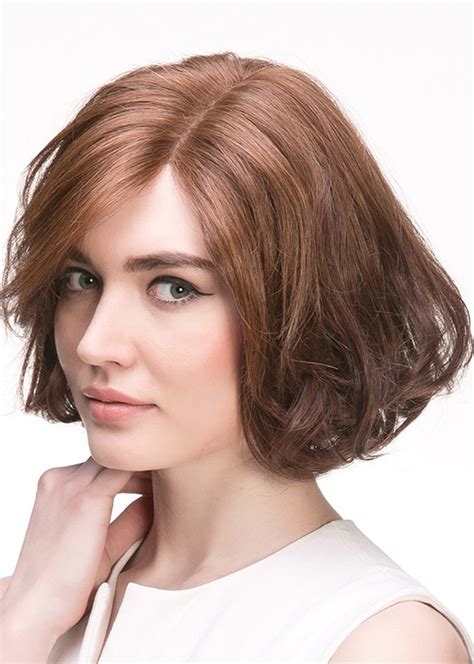 Auburn Wavy Remy Human Hair Short Lace Front Wig New Wigs Online Au