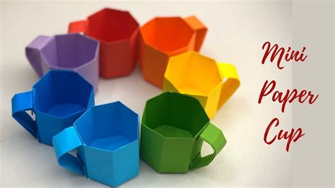 Diy Mini Paper Cup Paper Crafts For School Paper Craft Easy Kids