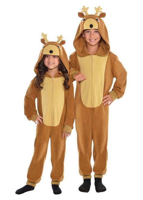 Kids Zipster Reindeer Costume Christmas Costumes