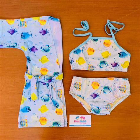 Biquíni Infantil Com Kimono Elo7 Produtos Especiais