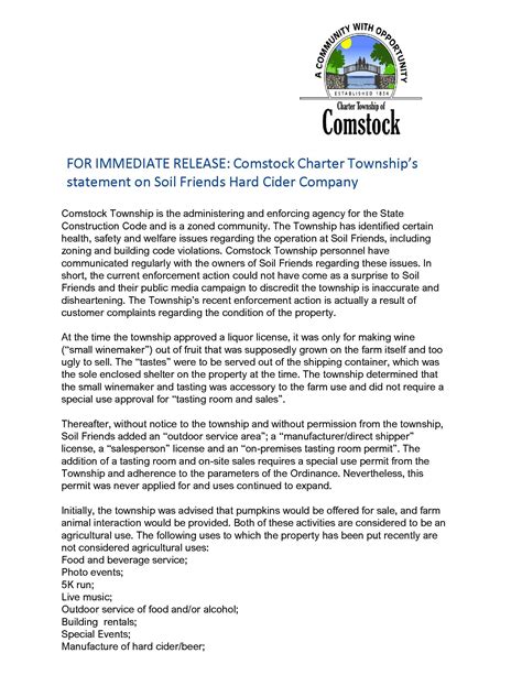 Charter Township Of Comstock Comstockctwp Twitter