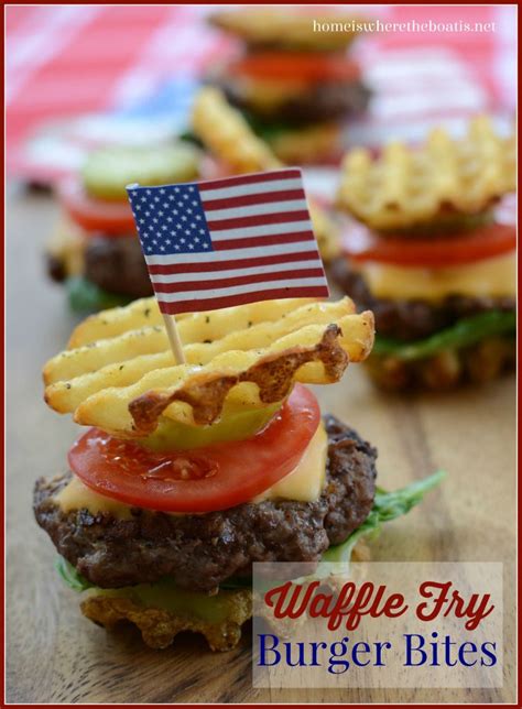 Waffle Fry Burger Bites Home Is Where The Boat Is Frosty Paws Recipe