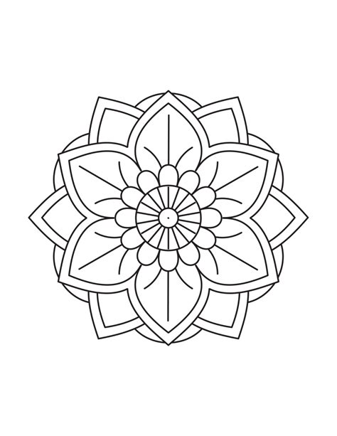 Just click on a design below to go to that design's page. Beginner Easy Flower Mandala Coloring Pages - kidsworksheetfun