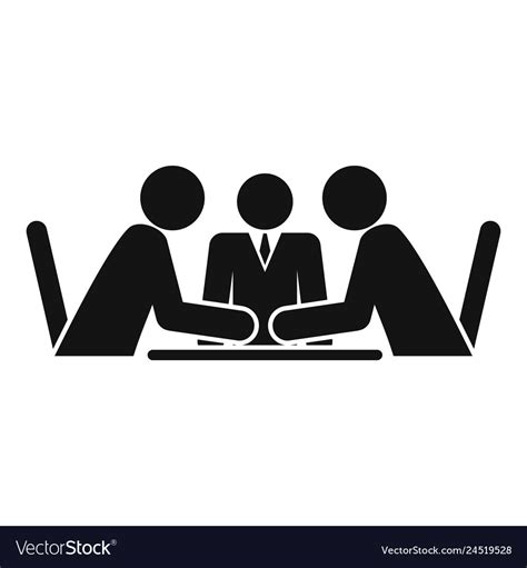 Business Meeting Icon Simple Style Royalty Free Vector Image