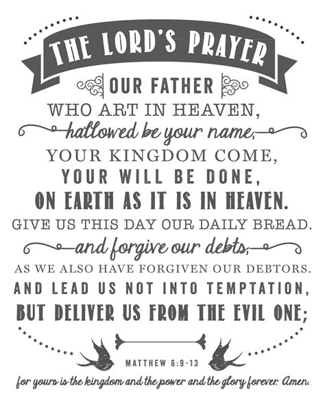 The Lords Prayer Free Printable Sincerely Sara D