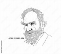 George Bernard Shaw portrait Line Art Stock Vector | Adobe Stock