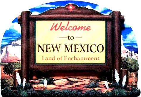 New Mexico Land Of Enchantment State Welcome Sign Artwood