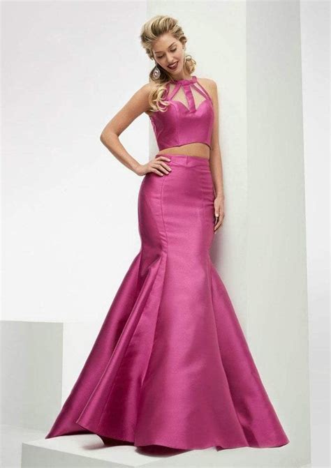 Jasz Couture Two Piece Halter Mermaid Gown 5907 Dresses Gowns