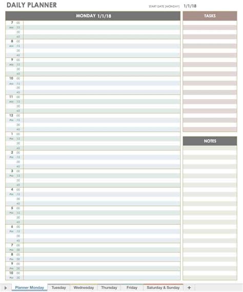 Free Printable Daily Calendar Templates Smartsheet
