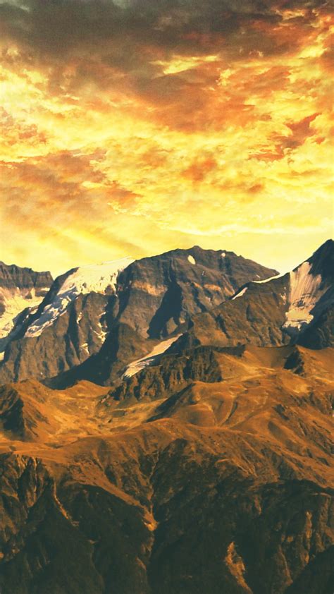 Download 1080x1920 Wallpaper Mountains Himalaya Sunset India