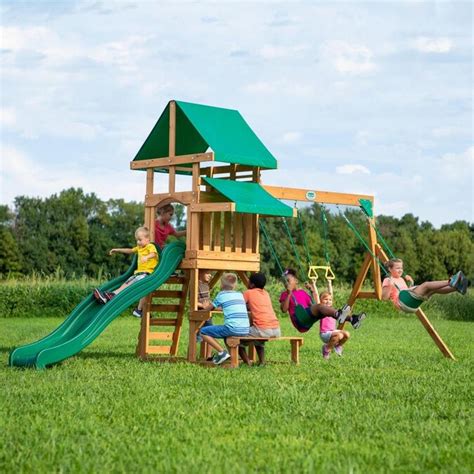 Backyard Discovery Belmont Residential Wood Playset In The Wood