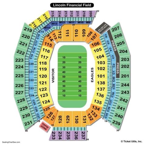 Eagles Seating Chart Lincoln Financial Field Awesome Home