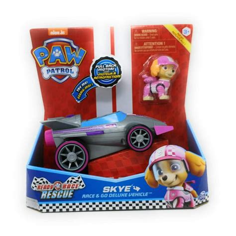 spin master new paw patrol ready race rescue race and go deluxe skye vehicle and figure walmart