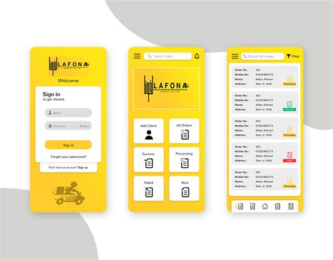 Lafona Mobile App Design UI & UX - Waleed Sayed Designer & Developer