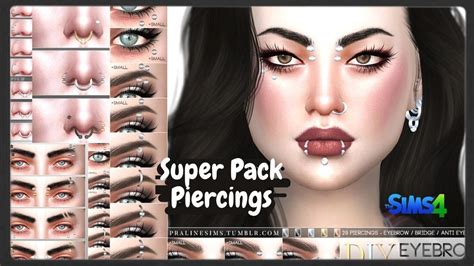 Super Pack De Piercings Download The Sims 4 Youtube