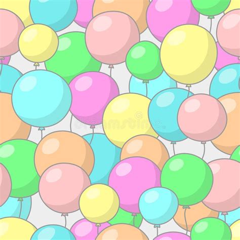 Seamless Pattern With Balloons Stock Vector Illustration Of Party