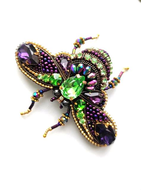 Beaded Insect Brooch Insect Pin Mooth Brooch Butterfly Br Inspire