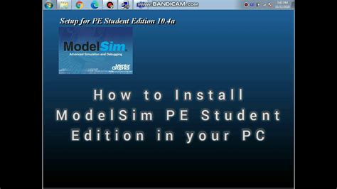How To Install Modelsim Student Edition Youtube