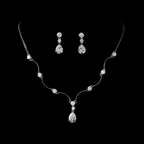 Sets Silver Plated Cubic Zirconia Bridesmaid Jewelry Silver