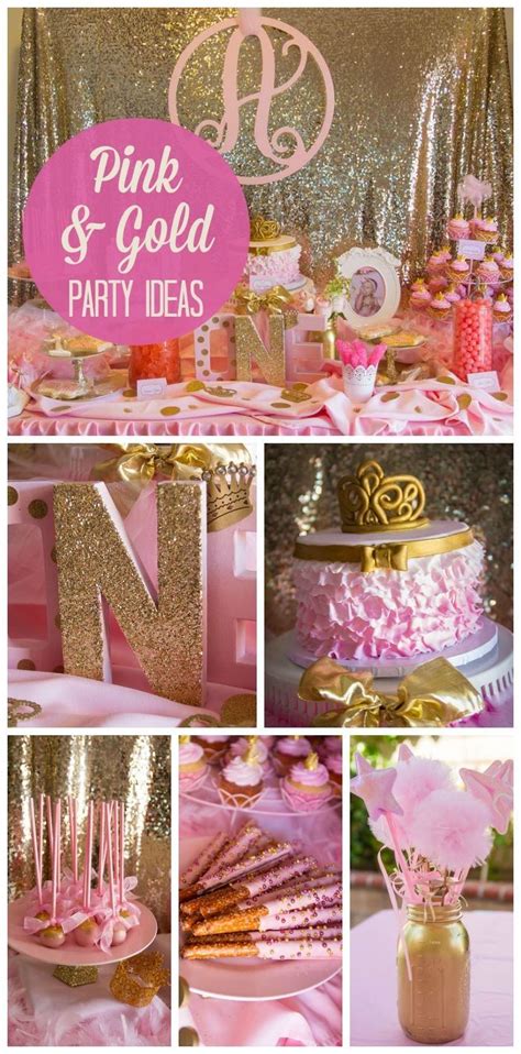 Pink And Gold Party Theme Sweet 16 Or Complianos Gold Theme Party