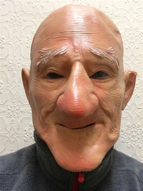 Old Man Mask Bald Head Big Chin Grandad Bad Dirty Grandpa Latex Fancy