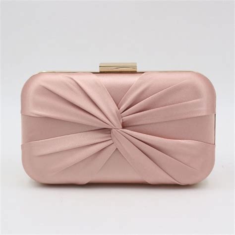 Fashion Handmade Bow Clutches Bag For Women Pink Black Silvery Clutch