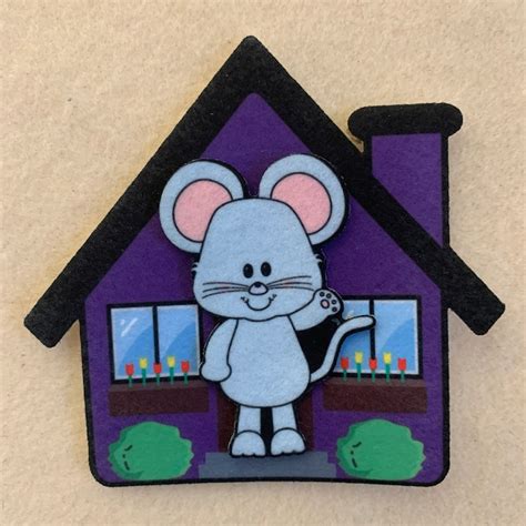 Little Mouse In The House Felt Flannel Board Set Diy Ready To Etsy