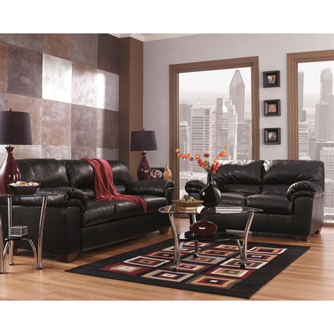 Signature Design By Ashley Commando Leather Living Room Set