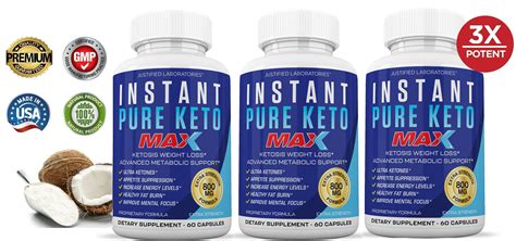 Instant Pure Keto Max 1200mg Keto Diet Pills Bhb Salts Advanced Ketogenic Supplement Exogenous