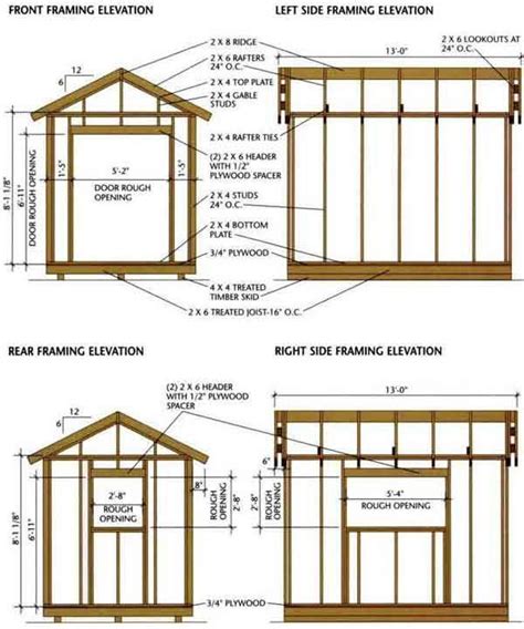 Shed Blueprints 8x12 Free Shed Plans For A 8×12 Wooden Shed Shed