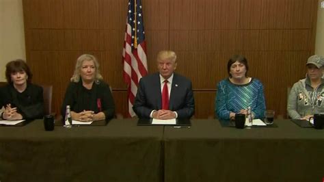 trump appears with bill clinton accusers before debate cnn video