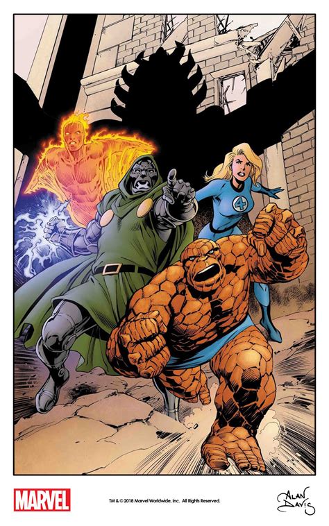The Fantastic Four By Alan Davis From His Return Of The Fantastic Four Variant Cover To Marvel