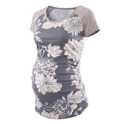 Summer Savings Clearance Edvintorg Flower Printed Maternity Tops For