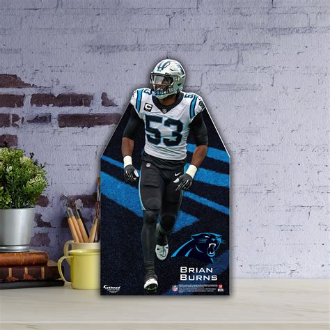 Carolina Panthers Brian Burns Stand Out Mini Cardstock Cutout Offic