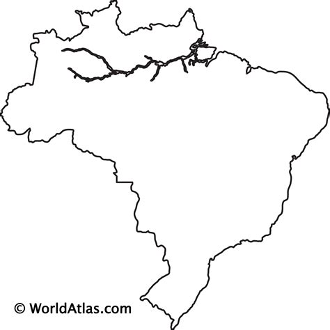 Brazil Blank Map Maker Printable Outline Blank Map Of Brazil Mapa