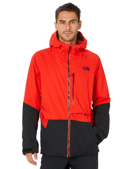 The North Face Mens Sickline Snow Jacket Fiery Red Tnf Black Surfstitch