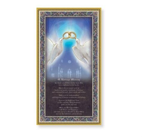 Marriage Blessing Gold Foil Wood Plaque Buy Religious Catholic Store
