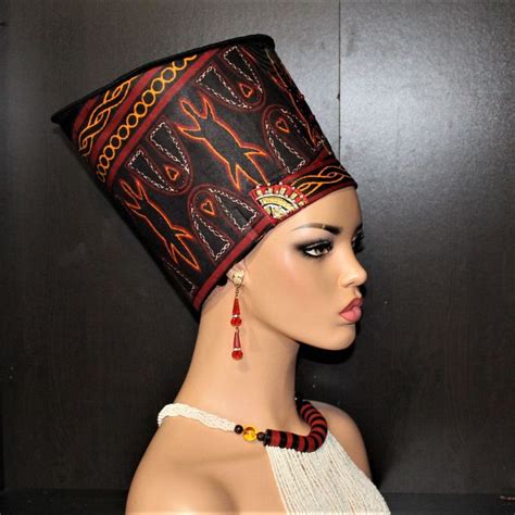 Reserved For Crystal Nefertiti Inspired Hat Queen Of Etsy In 2021 Nefertiti African Hats