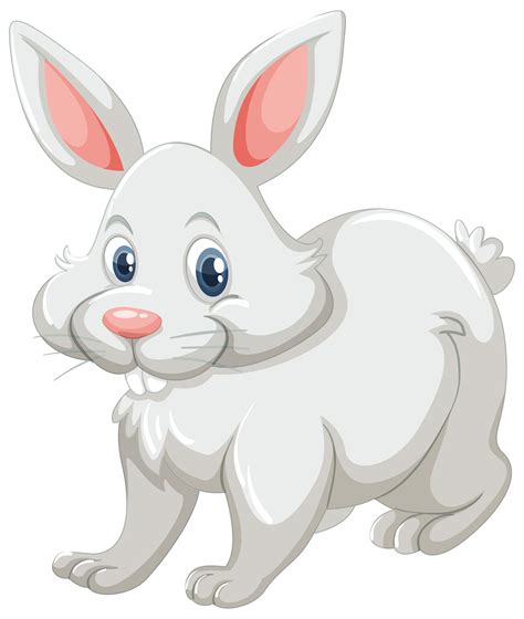 Cute Rabbit With White Fur 298595 Vector Art At Vecteezy