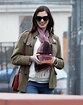 Pregnant ANNE HATHAWAY at a Park in Los Angeles 01/29/2016 - HawtCelebs