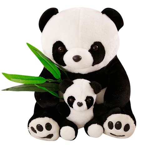 Lovely Holding Bamboo Panda Plush Toys Baby Bear Pillow Panda Cloth