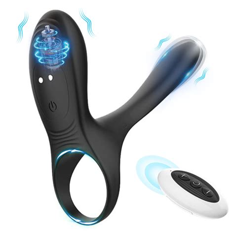 Fidech Vibrating Penis Ring For Men 3 In 1 Vibrator With Remote Control 10 Vibration Modes G