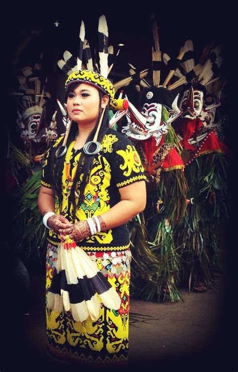 The Beauty Dayak Tribe Borneo Indonesia Kalimantan Pejuang Budaya
