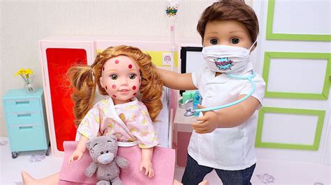 Doll Goes To Hospital To Get Help From The Doctor Play Dolls Health