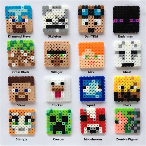 Minecraft Inspired Awesome Block Set Etsy Canada In 2023 Minecraft Beads Minecraft Crafts